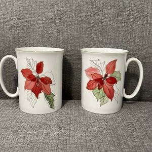 Vintage Portugal Block Spal Mug Poinsettia Watercolor by Mary Lou Goertzen (2)